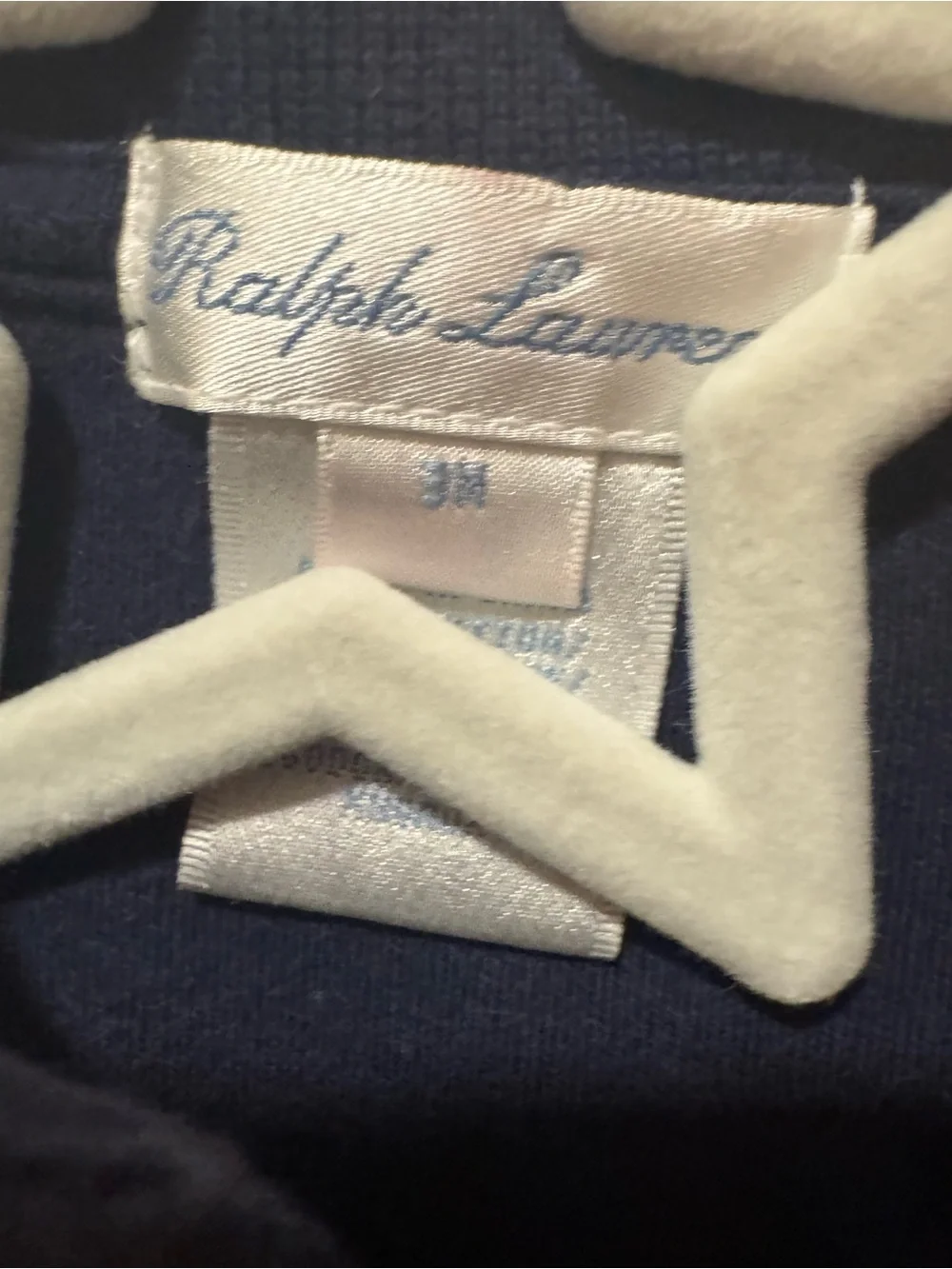 Ralph Lauren Navy Baby Polo Bodysuit with Yellow Pony